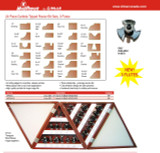 Dimar DIM-WP24-3  24 Piece Carbide Tipped Router Bit Sets, 3 Flutes 1/4in Shank