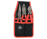 Wiha Tools WIHA-32653  8" Soft Grip Pliers and Cutters 3pc Set in Belt Pack Pouch