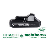 Metabo-HPT HIT-339782 Compact 18V 3.0 Amp Hour Lithium-Ion Slide Style Battery