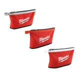 Milwaukee 48-22-8193 3 PACK ZIPPER POUCH upright positioned evenly