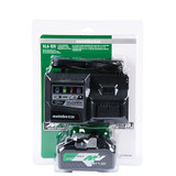 Metabo-HPT HPT-UC18YSL3B1 36V/18V MultiVolt Lithium Ion Slide Battery and Charger Starter Kit (4.0Ah/8.0Ah)
