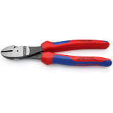 Knipex KNIP-7402200Sba High Leverage Diagonal Cutter Black with Multi-Component Grips 8 In