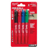 Milwaukee 48-22-3106 INKZALL Fine Point Multi-Colored Markers (4-Pack)