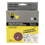SIA Abrasives SIA-5-FES-MIX-40-120 5in 1950 Hook and Loop Discs 9H Mixed Festool (25pk) 40-120G
