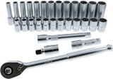 Wiha Tools WIHA-33895 29 pc 1/2in Drive Professional Standard and Deep Socket Foam Laser Cut Set