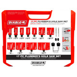 Diablo FRE-DHS17SPL 17pc Hole Saw Bi-Metal Plumber Hole Saw Set