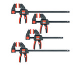 Bessey BES-RES4PK Trigger & Spring Clamps 4-Piece Set (2X 6" 100Lb & 2X 12" 100Lb)