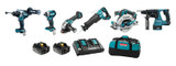 Makita MAK-DLX6109TX1 18V LXT 6-Tool 2x 5.0Ah Combo Kit