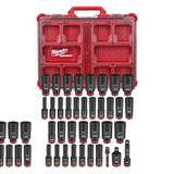 Milwaukee MIL-49-66-6805 SHOCKWAVE Impact Duty Socket 3/8in Dr 36PC PACKOUT Set