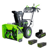 Greenworks Commercial GREEN-82SN24D 82V 24" Dual Stage Snowblower 2x 8.0Ah Kit