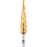 DEWALT DEW-DWA1784IR 3/16in - 1/2in IMPACT READY Titanium Nitride Coating Step Drill Bit