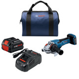 Bosch BOS-GWS18V-13PB14 18V Angle Grinder with Paddle Switch with (1) CORE18V 8.0 Ah PROFACTOR Battery