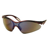 Dentec DEN-12E93764CAM Burgundy Frame Safety Glasses Blue Mirrored (CSA)