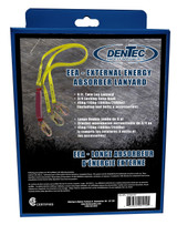 Dentec DEN-16LSPL121601RT 6ft Twin EEA (External Energy Absorber) Lanyard With 3/4 Hooks