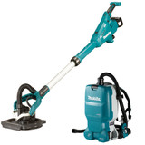 Makita MAK-DSL800RT-DVC665ZX4U 18V Drywall Pole Sander with Backpack Vacuum Cleaner with AWS (6.0 L)