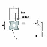 CMT CMT-79001004 Reversible Profiled Carbide Rounding Knife