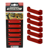 StealthMounts SM-BB-PL-RED-6 Bench Belt+ Red 6Pk