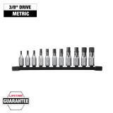 Milwaukee MIL-48-22-9543 11pc 3/8in Drive Hex Bit Socket Set - Metric