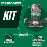 Metabo HPT HPT-M12VCM 2-1/4in Peak HP Variable Speed Fixed Base Router