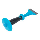 OX Tools OX-P092103 3in Floor/Brick Chisel With Rubber Overmolded Hand Guard