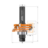 CMT Orange Tools CMT-80050611 1/2in 3 Wing Slot Cutter Set