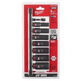 Milwaukee MIL-49-66-7021SHOCKWAVE Impact Duty 3/8in Drive Metric Deep 6 Point 8-Piece Socket Set