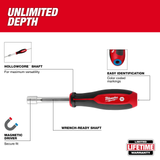 Milwaukee MIL-48-22-2563 6mm Metric HollowCore Magnetic Nut Driver