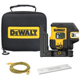 DEWALT DEW-DCLE14251GB USB Rechargeable Green 5 Spot and Cross Line Laser Kit