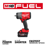 Milwaukee MIL-2967-21F M18 FUEL 1/2 Inch High Torque Impact Wrench with Friction Ring REDLITHIUM FORGE 6.0Ah Kit