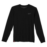 Milwaukee MIL-604BXX FREEFLEX Hybrid Long Sleeve Work Tee - Black