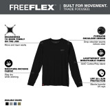 Milwaukee MIL-604BXX FREEFLEX Hybrid Long Sleeve Work Tee - Black
