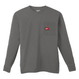 Milwaukee MIL-606GXX GRIDIRON Long Sleeve Pocket T-Shirt - Gray