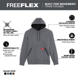 Milwaukee MIL-351GXX FREEFLEX Pullover Hoodie - Gray