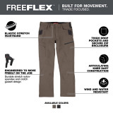 Milwaukee MIL-M651NXX FREEFLEX Mens Tech Pants - Brown