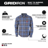 Milwaukee MIL-M551UXX GRIDIRON Flannel Shirt - Blue
