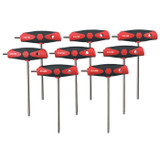 Wiha Tools WIHA-54079 8-Piece SoftGrip Dual Drive Hex Metric T-Handle Tray Set
