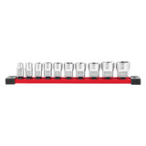 Milwaukee MIL-48-22-9403 10-Piece 3/8in SAE Sockets with FOUR FLAT Sides