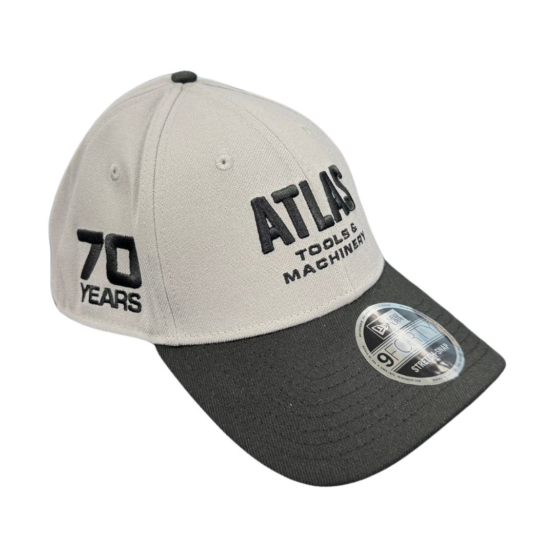 Atlas HAT-ATL-GRBLK-70 Grey/Black 70th Anniversary Stretch Snap