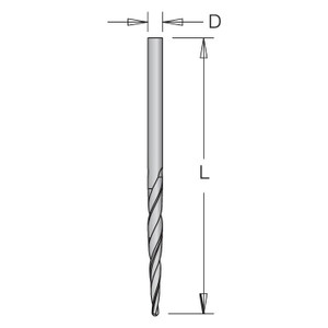 Dimar DIM-TDB-3/16-2 3/16in Dia HSS Taper Drill Bit 2in Cutting Length 3-1/2in Length, 2-Pack