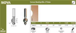 Dimar DIM-168R8-12 Convex Beading Bit 4