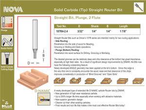 Dimar DIM-107R4-2.4 Straight 2Fl 3/32
