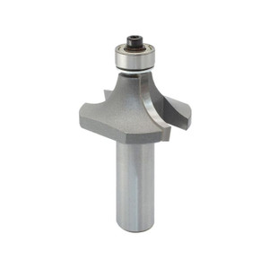 Dimar DIM-109R8-12 1-1/2in Dia Carbide Tipped Rounding Over Bit Ball Bearing 2 Flute 1/2in Shank 1/4in Radius