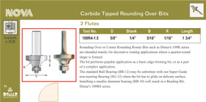 Dimar DIM-109R4-1.5 Round Over 1/16