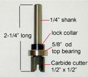 Templaco Tools Inc TEM-CB-4 1/2" Carbide Router Bit With 5/8" Bearing