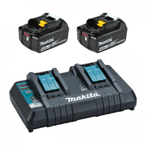 Makita MAK-Y-00315 18V 2 x 4.0Ah Li-Ion Battery & Dual-Port Rapid Charger Kit
