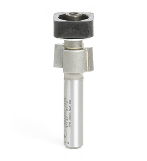 Amana AMA-47147 Carbide Tipped Laminate Trimmer with Euro Square Bearing 1/2 Dia x 19/64 x 1/4 Inch Shank Router Bit