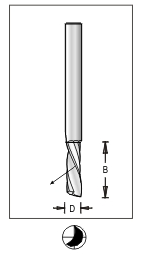 Dimar DIM-SCPL46DC  1/4in Downcut O-Flute Spiral Bit