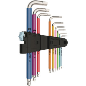 Wera Tools WERA-05022669001 3950/9 Hex-Plus Multicolour Stainless 1 L-Key Set Metric Stainless (9pc)