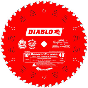 Diablo FRE-D104040VP 10in X 40T General Purpose Saw Blade (2-pk)