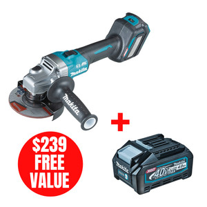 Makita MAK-GA023GZ XGT 40V MAX Li-Ion Aws 5in Angle Grinder (Slide Switch / Variable Speed)